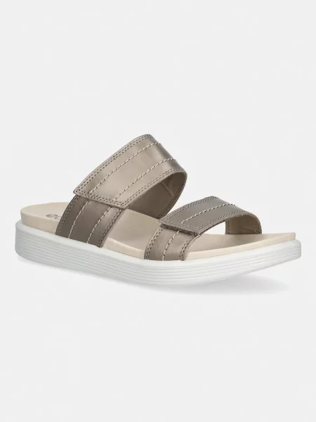 Ecco natikači usnjeni Soft Sandal W bež