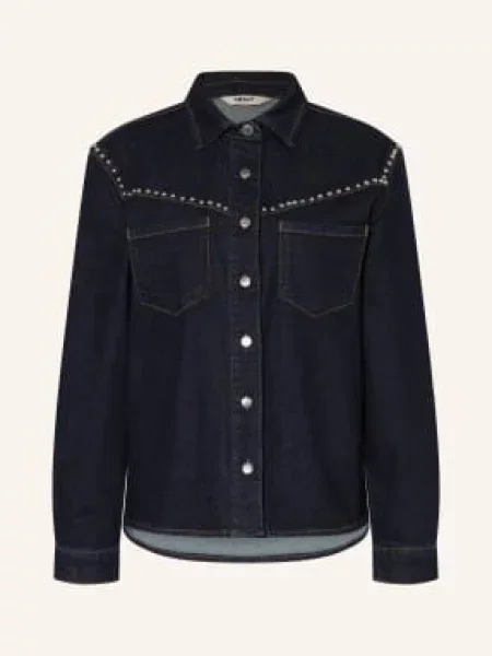 Only Bluzka Jeansowa Z Nitami blau granatowa