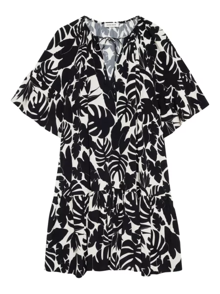 Rochie Anine Bing cu model floral cu imagine de costum negru