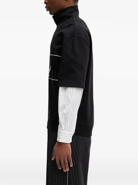 Hanorac cu fermoar Fred Perry negru