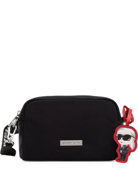 Body Karl Lagerfeld cu bretele cu autograf negru