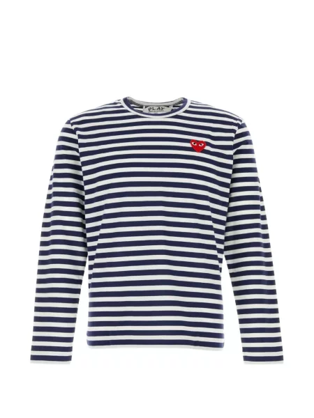 Tricou Comme Des Garcons Play cu broderie albastru