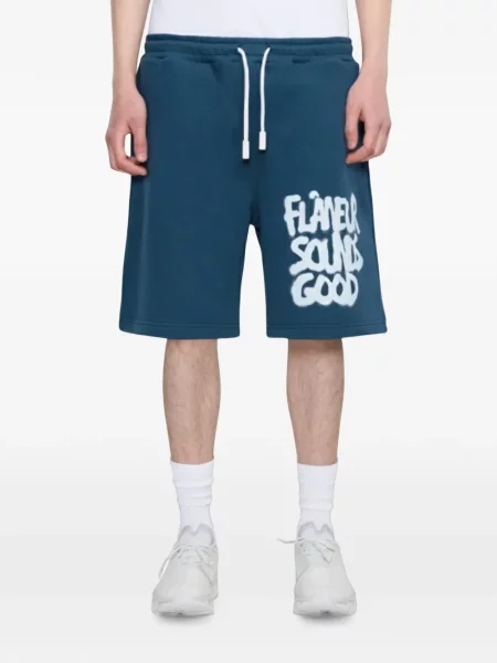 Pantaloni scurți Flâneur cu imagine albastru