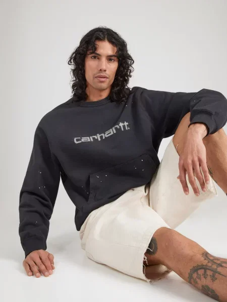 Carhartt WIP Mikina Painter krémová čierna