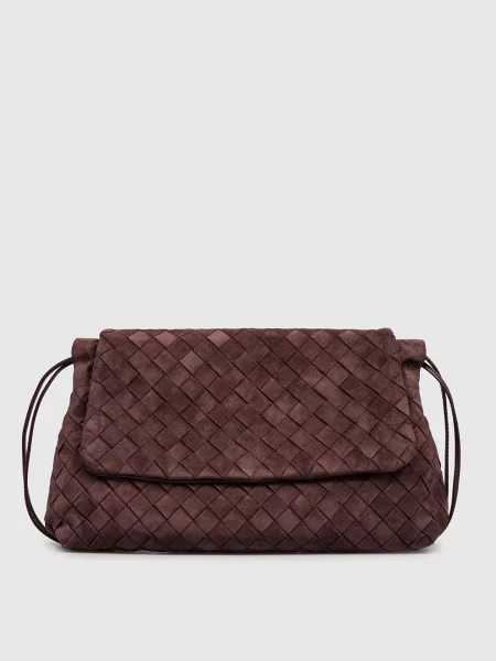 Замшева сумка Giorno Bottega Veneta бордова