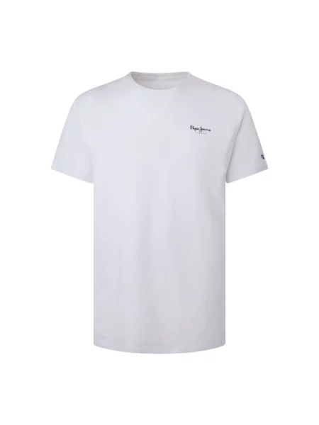 Pepe Jeans Tricou bleumarin / roși aprins / negru alb