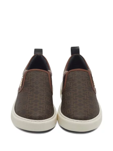 Sneakerși Bally din piele maro