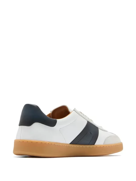 Sneakerși Magnanni din piele de căprioară alb