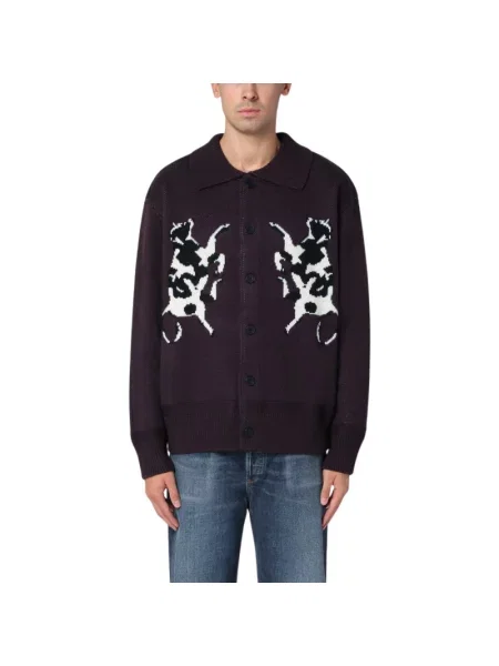 Sweter New Amsterdam Surf Association wełniany fioletowy