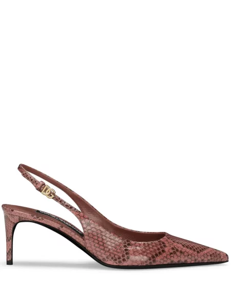 Pantofi cu toc Dolce & Gabbana slingback roz