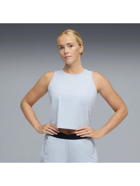 Skrócona koszulka na ramiączkach PUMA x HYROX CLOUDSPUN ThermoAdapt Odzież XXS szary