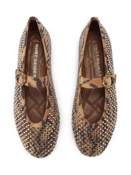 Замшевые балетки Kurt Geiger London без каблука