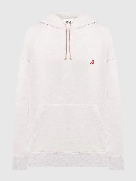 Меланжеве худі з логотипом Autry бежеве