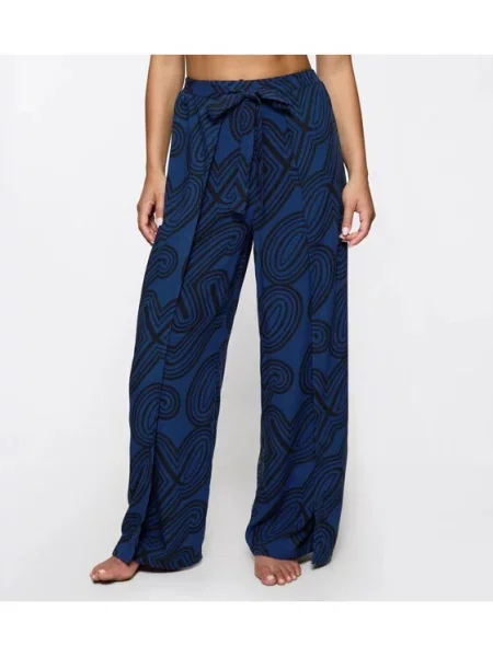 Triumph Штани з тканини Beach MyWear Wide Leg cиній