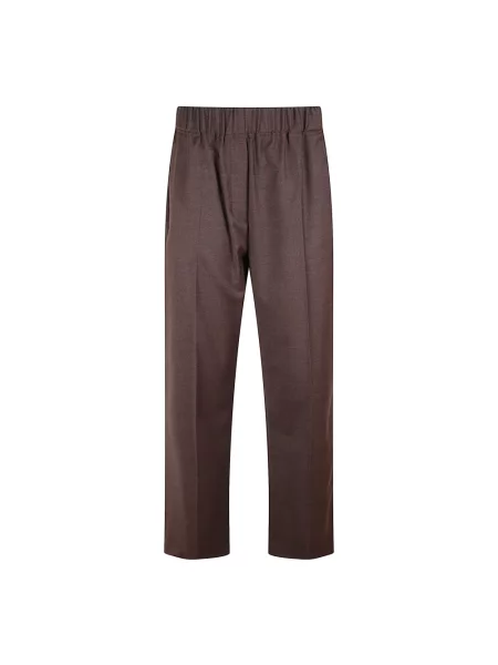 Spodnie Weekend Max Mara wełniane brązowe