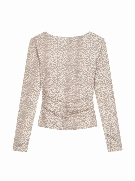 OH APRIL Tričko Maeve / tmavě béžová