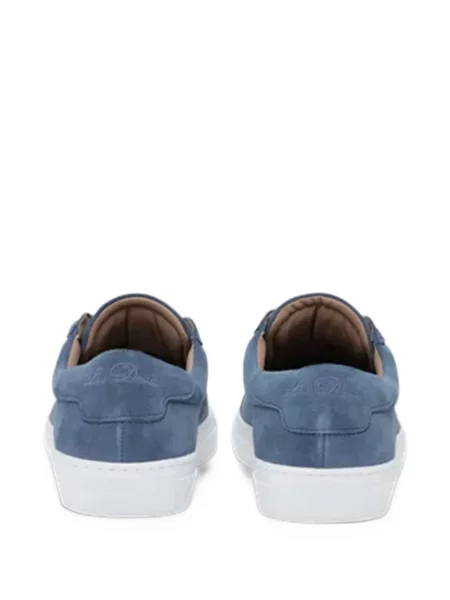Sneakerși Les Deux din piele de căprioară albastru