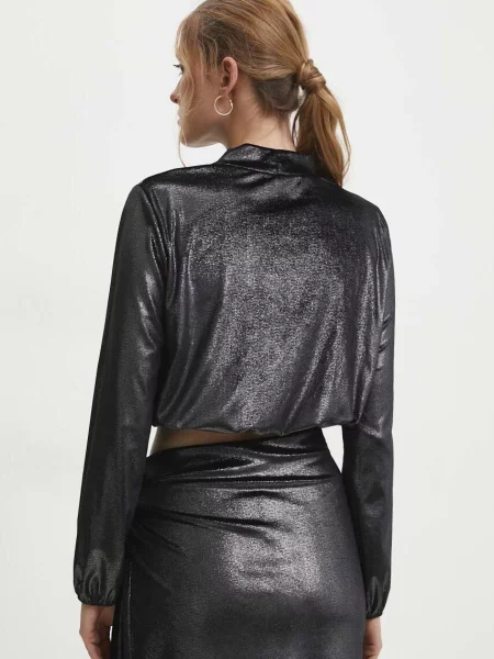 Halenka Answear Lab hladká černá