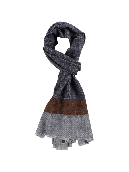 Fular Altea cu model herringbone albastru