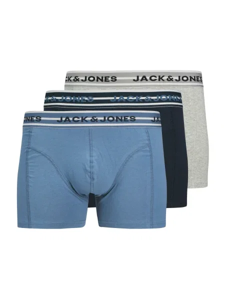 JACK & JONES Boksarice JWHPETER mornarska / svetlo modra / pegasto siva
