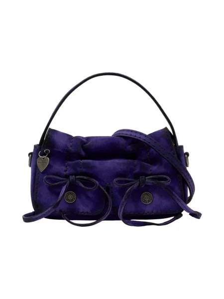 Torebka crossbody Acne Studios zamszowa fioletowa