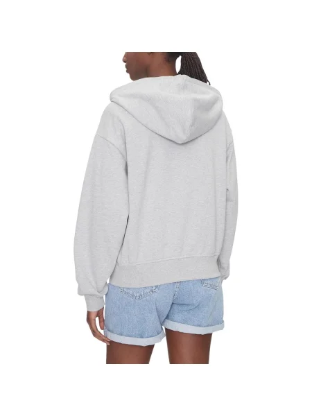 Geacă de blugi Calvin Klein Jeans din material terry gri