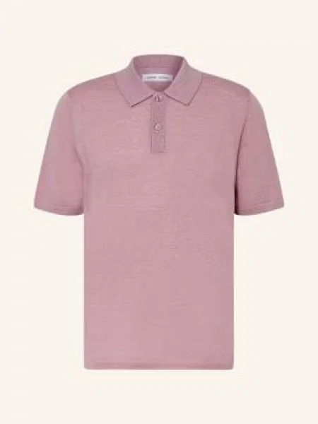 Samsøe Samsøe Koszulka Polo Z Dzianiny Sarowan pink fioletowa