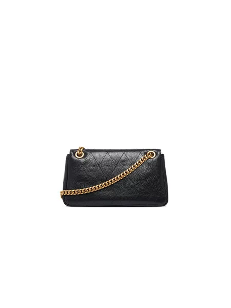 Torbica Tory Burch Charlie Quilted Small Shoulder Bag crna