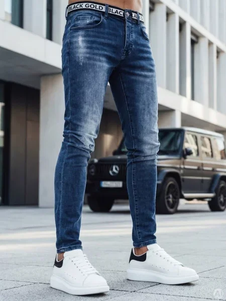 Spodnie jeansowe Dstreet niebieskie