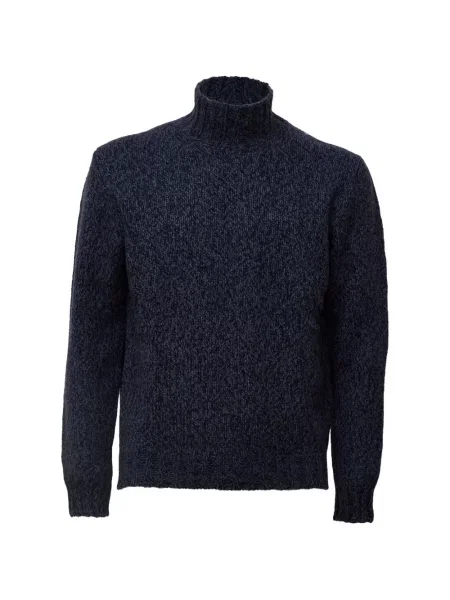 Pulover Fedeli din lână alpaca chunky albastru