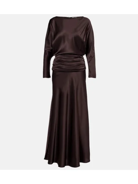Rochie Staud de mătase maro