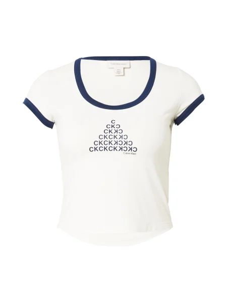 Calvin Klein Jeans Tričko světle / marine modrá béžová