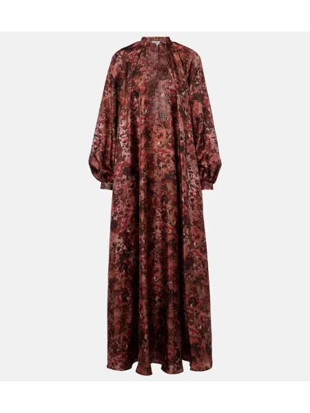 Rochie maxi Max Mara de mătase de costum
