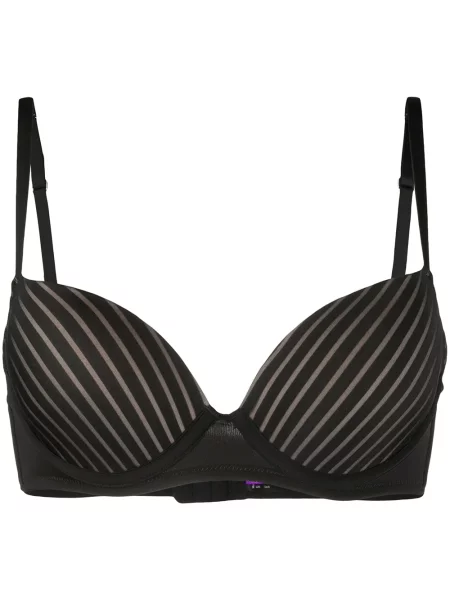 Sutien Maison Close cu dungi negru