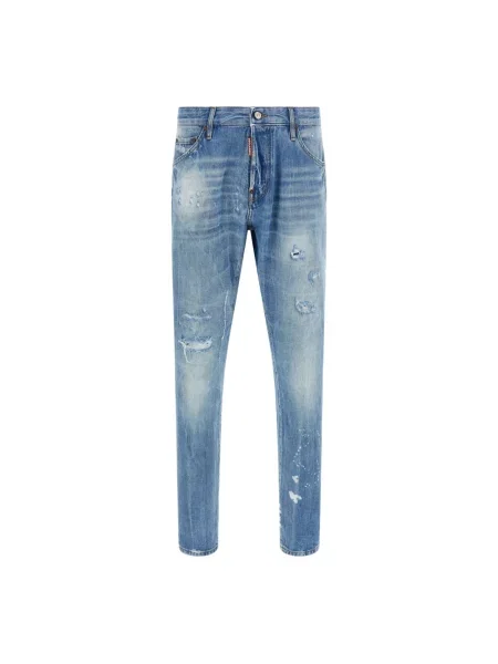 Jeansy Dsquared2 typu teddy niebieskie