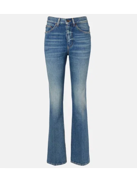 Blugi drepți Saint Laurent albastru