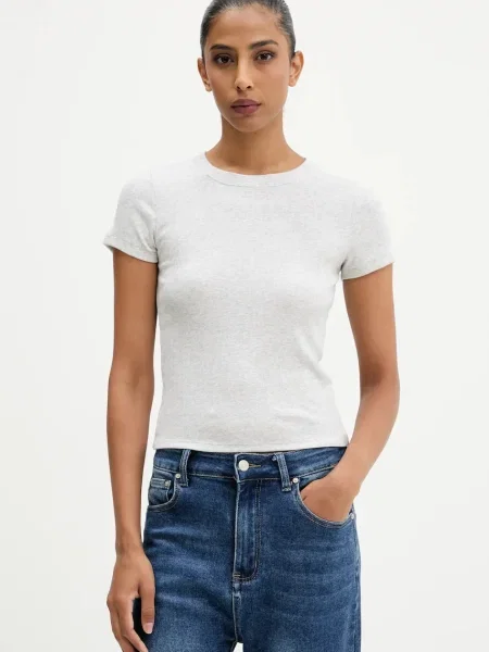 Тениска Hollister Co. дамска сиво