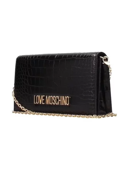 Kopertówka Love Moschino z nadrukiem zwierzęcym czarna