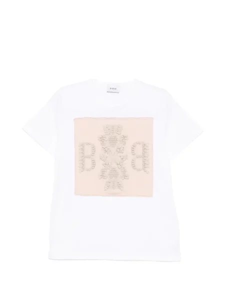 Koszulka Barrie z kaszmiru z autografem biała