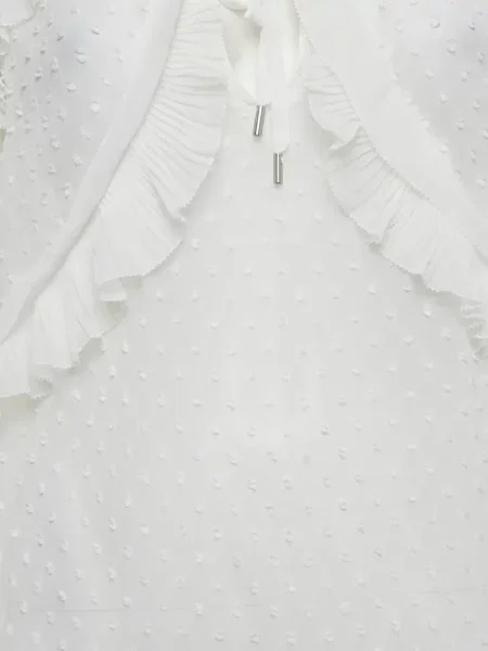 Bluză Self-portrait cu volane alb