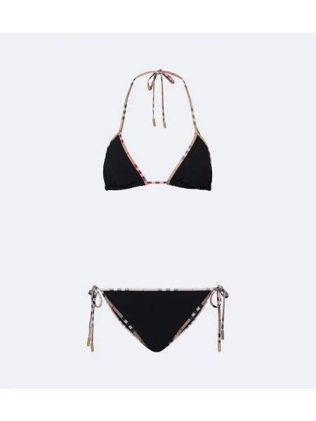 Bikini Burberry în carouri negru