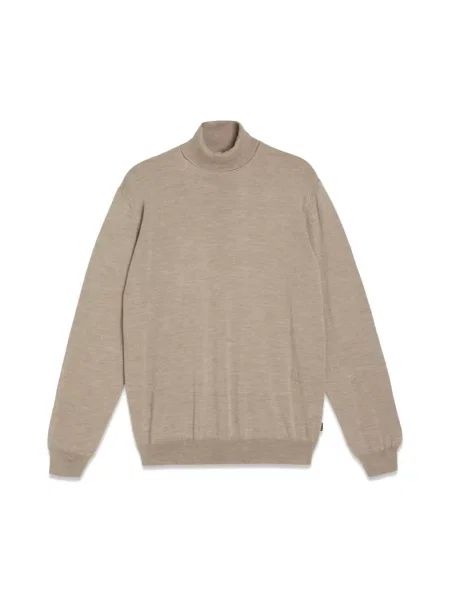 Sweter z golfem Sand wełniany do golfa beżowy