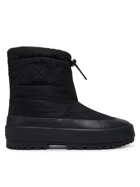 Škornji za sneg Calvin Klein Vulc Flatform Snowboot Nyl Aop črna