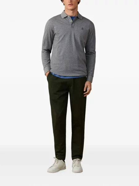 Lung tricou polo Hackett London gri