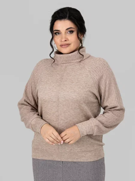 Светр All Posa віскоза/поліестер коричневий