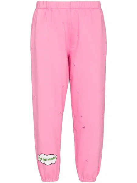 Pantaloni Natasha Zinko zdrențuiți roz