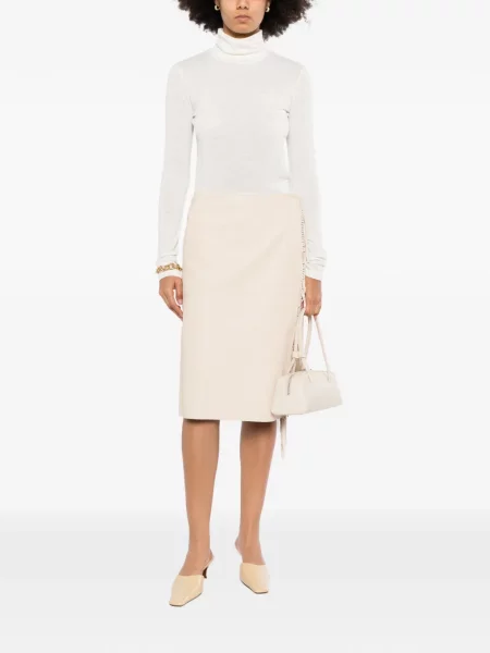 Lung top Jil Sander alb