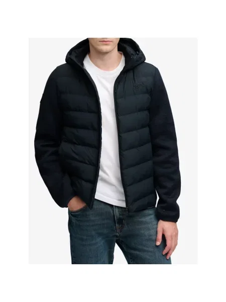 Dzianinowa kurtka Superdry niebieska