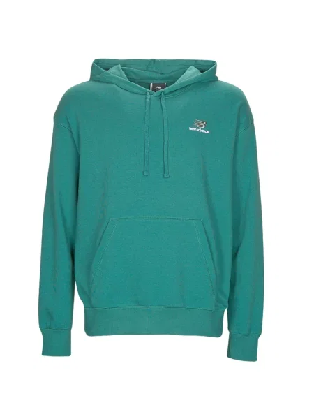 Frotir majica s kapuljačom New Balance zelena