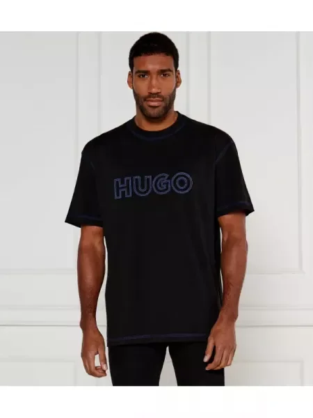 Hugo Blue Póló Nitlogo | Relaxed fit